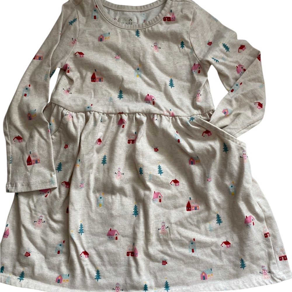 Garanimals White Dress with Colorful Print toddler 4T
